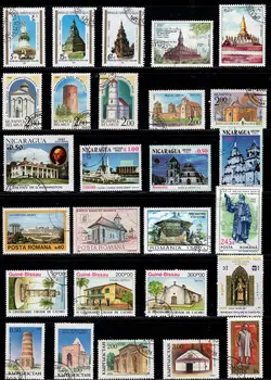 50Pcs/Daug Statybos Namas Antspaudas Tema Visi Skirtingi Iš įvairių Šalių, NE Kartoti Pašto ženklai su Pašto Ženklą, skirtą Rinkti
