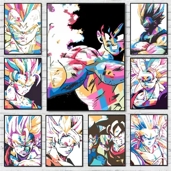Klasikinis Japonų Anime Drobė Spausdina Plakatas Dragon Ball Z Aukštos Kokybės Namų Kambaryje, Baras, Sienų Dekoras Tapybos Aesthet Sienų Tapyba