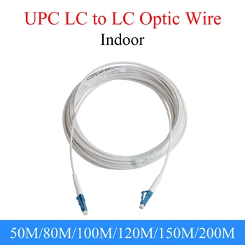 UPC LC LC Fiber Optic Vielos Single-mode 1-core Patalpų Išplėtimas, Optinis Kabelis Simplex Patch Cord 50M/80M/100M/120M/150M/200M