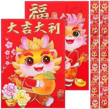 Kinijos Raudona Vokai Naujųjų Metų Pinigus, Hongbao Vokai Vaikų Pavasario Šventė Kišenėje Dovana