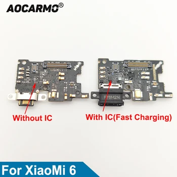 Aocarmo USB Įkrovimo lizdas Skirtas XiaoMi 6 Mi6 Jungties Kištuką Mic Doko Mikrofonas Remontas Dalis