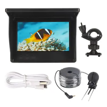 4.3 LCD Žuvų Ieškiklis: HD Ekranas, Gylis ir Temperatūros Jutikliai,
