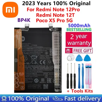 100% Originalus Aukštos Kokybės Naujas Pakeitimas 5000mAh Baterijos BP4K Už Xiaomi Redmi 12 Pastaba Pro / Pastaba 12T poco x50 pro Baterijas