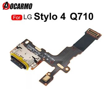 Įkrovimo lizdas Skirtas LG Stylo 4 Q710 Q710CS Q710MS USB Doko jungtis Įkrovikliui Jungtis, Flex Kabelis Remontas Dalis