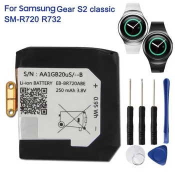 Pakeitimo Žiūrėti battery EB-BR720ABE Samsung Pavarų S2 klasikinis SM-R720 R720 R732 Smart Watch Baterija 250mAh