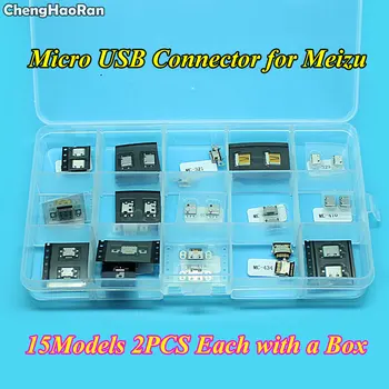 ChengHaoRan 15Models 30pcs Micro USB Įkroviklį, Doke Uosto lizdas lizdas lizdas Meilan 1 2 3 3 Pastaba 1 2 3 MX1 MX2 3 4 5 6 Pro5