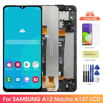 A12 Nacho Ekranu, Samsung Galaxy A12 Nacho A127 A127F LCD Ekranas Jutiklinis Ekranas su Rėmu 