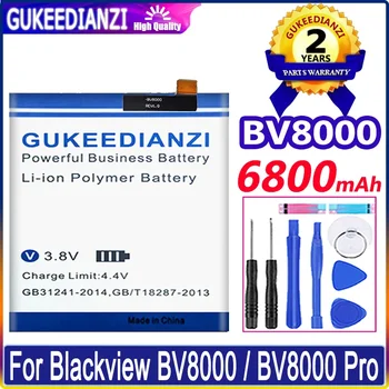 BV 8000 6800mAh Baterija Blackview BV8000 Baterijų Blackview BV8000 Pro BV8000Pro BV 8000 Pro Baterijas + nemokamas įrankiai