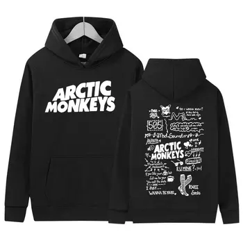 Roko Arctic Monkeys Albumo Kelionių 2023 Hoodie Vyrų Hip-Hop Retro Gotikos Puloveris Palaidinukė Unisex Atsitiktinis Negabaritinių Bliuzono Streetwear 0
