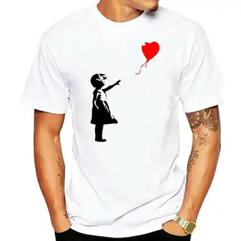 vienas yona Pasaulio Taikos Marškinėlius Vyrų Kcco Balionas Mergina Banksy marškinėliai Meilės Tshirts Vasaros Viršūnes Tee Medvilnės Spausdinti Grafikos Dizainas