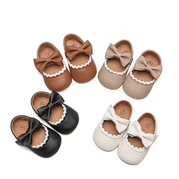 Nauji karšto 0-1 metų amžiaus kūdikiui batų Mados lankas mergina baby princess bateliai gumos soled neslidus vaikiška avalynė