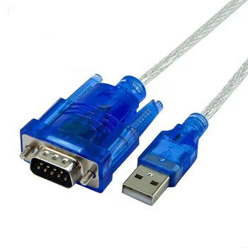 Skaidrus USB 232 serial port kabelis USB į serial port 9-pin DB9com uosto konversijos kabelis USB į RS232 nuoseklusis prievadas duomenų kabina