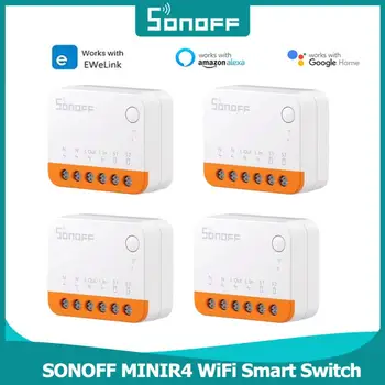 SONOFF MINIR4 WiFi Smart Switch Mini Ekstremalių Relay 2 Būdas Kontroliuoti Smart Home Jungiklis Paramos R5 S-MATE Alexa Alice 