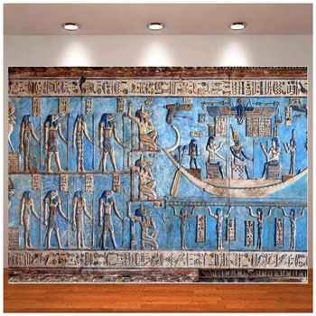Hieroglifinis Skulptūros Fone Senovės Egipto Šventyklos Griuvėsiai Faraonas Deivė Akmens Sienos Skulptūra Simboliai Fotografijos Fonas