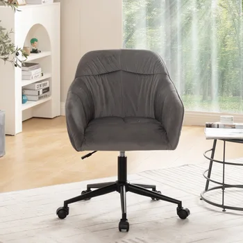 Pasukama kėdė (1 vnt), reguliuojamo aukščio, kvėpuojantis, su atlošas ir porankiai ir ratai, 360° pasukti