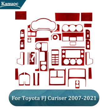 Toyota FJ Curiser 2007 M. 2008 M. 2009 M. 2010 M. 2011 m. 2012 2013-2021 Automobilio Anglies Pluošto Raudona Lipdukai, Auto Interjero Dekoratyviniai Aksesuarai