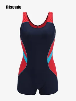 Riseado Sporto vientisi Maudymosi Moterų maudymosi Kostiumėliai, Boyleg Rashguard Konkurencingą Bodysuit Racerback Moterų Maudymosi Kostiumas, Paplūdimio