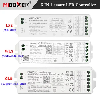 Miboxer 5 in 1 LED Valdiklis LS2 2.4 G/ ZL5 Zigbee+2.4 G / WL5 Wifi+2.4 G 12-24V Alexa/ 
