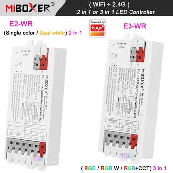 Miboxer 2.4 G Nuotolinio valdymo WiFi Viena spalva/Dual balta 2 in 1 LED Juostos Valdiklis RGB/RGBW/RGBCCT 3 1. Šviesos juostelė Blankesnė
