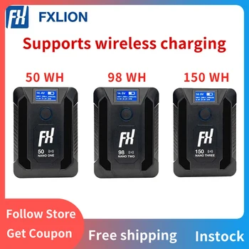FXlion NANO Vienas/Du/Trys Belaidžio V-Mount Baterija USB-C, Wirelesss Įkrovimo Galia Nešiojamų Galia Banko Telefono Kamera