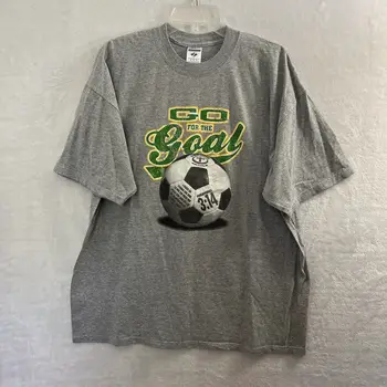 Jerzees T Shirt Mens XL Futbolo Religinių Pilka Trumpas Rankovės Įgulos Kaklo Megztinis