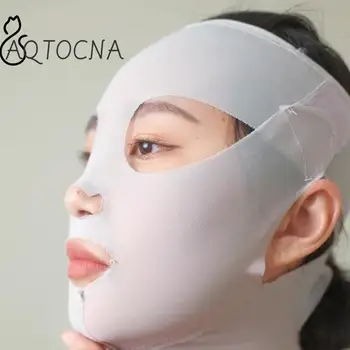 3D Daugkartinio naudojimo Kvėpuojantis Grožio Moteris Raukšlių Lieknėjimo Tvarstis V Shaper Full Face Lift Miego Kaukė