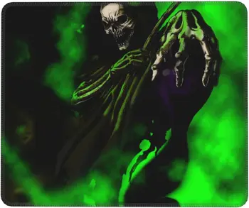 Tamsiai Grim Reaper Žalia Psichodelinio Mirties Pelės Mygtukai Žaidimų Non-Slip Gumos Kilimėlis Kaukolė Pelės Kilimėlis Kompiuteris Nešiojamas Biuras