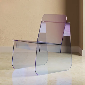 Individualų akrilo atsitiktinis vienos kėdės, skaidrus, postmodernistinis, minimalistinio, ir spalvinga meno kambarį priėmimo sofa