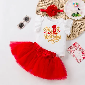 Vasaros naujagimių drabužiai, kūdikių drabužiai 0-2 metų amžiaus kūdikiui gimtadienio pirmaisiais metais suknelė suknelė jumpsuit princesė dress rinkinys