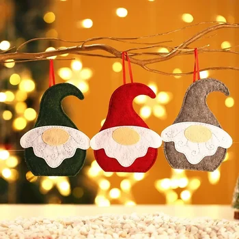 Naujas Kalėdines Dekoracijas Beveidis Santa Claus Audinio Pakabukas Langų Dekoravimo Kalėdų Eglutė Pakabukas