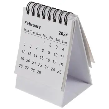 2024 Mini Stalinis Kalendorius Naujovė Dekoro Stalo Ornamentas 2025 Darbalaukio Juoda Balta Kalendoriaus Sąrašą Mėnesio Dienos Planuotojas Darbotvarkės