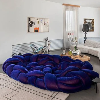Italijos Minimalistinio Kambarį Audinio Amatų Sofa-Lova, Dizaineris Python Sofos Modelis Kambario Lobby Dydžio Derinys Villa Naujas