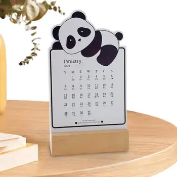 Juokingi Gyvūnų Stalo Kalendorių Panda Mėnesio Nuimamas Stalinis Kalendorius Mielas Stalinis Kalendorius Su 12 Mėnesių Stalo Kalendorių Už Namų Mokykla