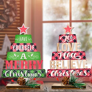 Kalėdų Eglutės Ornamentu Puošyba, Stalo, Stalo Dekoras Daugkartinio naudojimo Su Uogomis Ir Kedro Branduolių 15x7x3cm Medinis Pakabukas Apdaila 0
