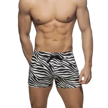 Vasaros Nauji vyriški Boxer Plaukimo Glaudės Zebra Modelis Pririšti Mažas Juosmens Seksualus Europos Ir Amerikos Paplūdimys Plaukimo Banglente Spa 0