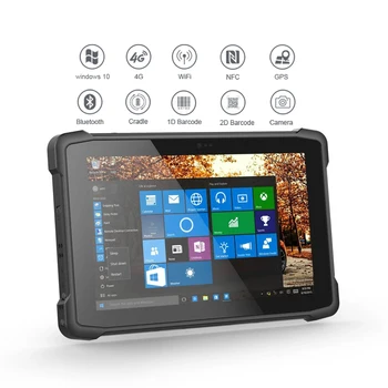 10-colių Patikima Windows Tablet PC 2D Skaitytuvas NFC GSM 4G, WiFi, Transporto priemonės Mount Pramonės atsparus Vandeniui atsparus smūgiams I16H