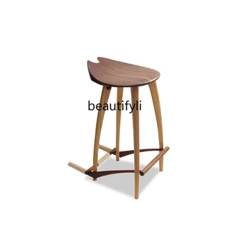 Šiaurės Amerikos juodąja Veržlė Gitara Kėdės, Modernaus Minimalistinio Medžio masyvo, Aukšta Kėdutė Žurnalas Meno Kūrybos Žaisti Kėdės, baldai