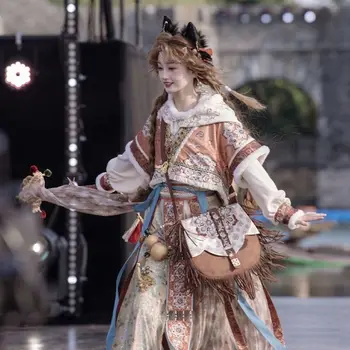Rudens Žiemos Stilius Toli Kalnų Qiao Hanfu Moterų Siuvinėjimo Sutirštės Nacionalinės Stiliaus Grand Ceremoniją Rodyti Egzotinių Suknelė