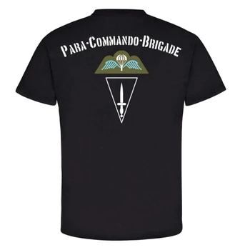 Para Commando Brigada Belgijos Parašiutininko Armijos herbas Marškinėliai trumpomis Rankovėmis Atsitiktinis Medvilnės O-Kaklo Marškinėliai Vyrams 1