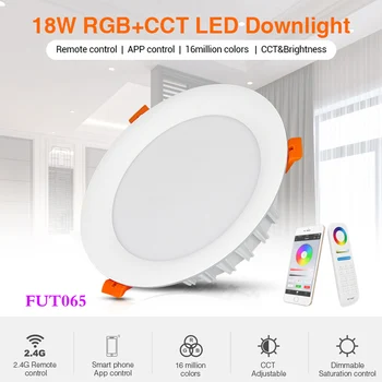 18W RGB+BMT LED Šviesos Downlight Pritemdomi Smart Patalpų Kambarį Lempos AC 220V Gali Mobilusis Telefonas (2.4 G Nuotolinio/Wifi/Balso Vontrol 1