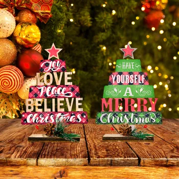 Kalėdų Eglutės Ornamentu Puošyba, Stalo, Stalo Dekoras Daugkartinio naudojimo Su Uogomis Ir Kedro Branduolių 15x7x3cm Medinis Pakabukas Apdaila 1