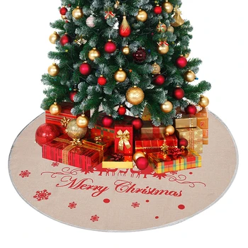 Kalėdų Eglutė Sijonas Pliušinis Kalėdų Medžio Kilimėlis Baltas Minkštas Dirbtiniais Kailiais Su Išsiuvinėtu Medžio Sijonas Kalėdų Dekoracijos 1