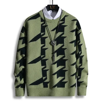 Vyrai Harajuku Vintage Megztinis Pavasario Žiemos Vyrų Naują Atsitiktinis Laisvi Megztiniai Vyrų Hip-Hop Streetwear Trikotažas Puloveriai 2