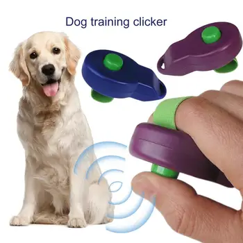 Šunų Mokymo Clicker su Elastinga Juosta Patvarus Šunį Sustabdyti Barking Mokymo Pagalbos Priemonė Kačių Mokymo Treneris Naminių Reikmenys 2