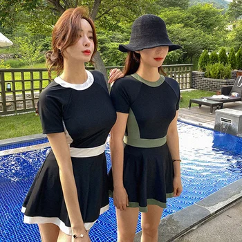 Korėjos Monokini Moterų Maudymosi Suknelė Vienas Gabalas Kaklaraištis maudymosi kostiumėlį Vientisų Maudymosi Kostiumas seksualus Monokini Paplūdimio 2022 Naujas Maillot 2