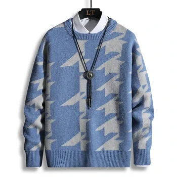 Vyrai Harajuku Vintage Megztinis Pavasario Žiemos Vyrų Naują Atsitiktinis Laisvi Megztiniai Vyrų Hip-Hop Streetwear Trikotažas Puloveriai 3
