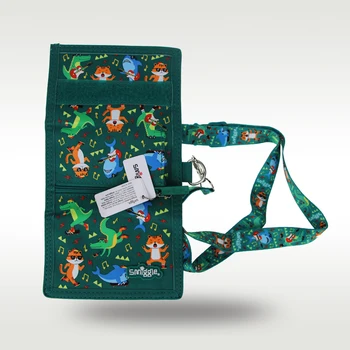 Australija Smiggle Originalus Vaikų Piniginės Berniukas, Žalia Tigro Krepšys Pakeisti kortelę, Laikymo Krepšys, 5 Cm 3
