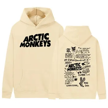 Roko Arctic Monkeys Albumo Kelionių 2023 Hoodie Vyrų Hip-Hop Retro Gotikos Puloveris Palaidinukė Unisex Atsitiktinis Negabaritinių Bliuzono Streetwear 3