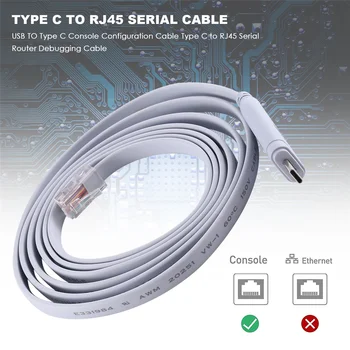 USB Tipo C Konsolės Konfigūracija Kabelį, Tipas C iki RJ45 Serijos Maršrutizatorius Derinimo Kabelis 3