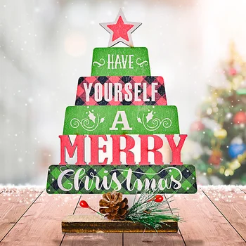 Kalėdų Eglutės Ornamentu Puošyba, Stalo, Stalo Dekoras Daugkartinio naudojimo Su Uogomis Ir Kedro Branduolių 15x7x3cm Medinis Pakabukas Apdaila 3
